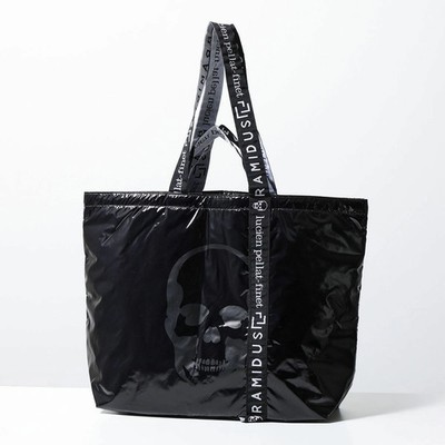 Lucien Pellat-Finet Men RAMIDUS PLFT Tote Bag Enamel-Like Nylon with Skull Logo