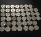 1964 WASHINGTON 90% SILVER QUARTERS —LOT OF 45 COINS Ungraded and Circulated