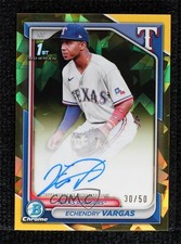 2024 Bowman Chrome Sapphire Edition Prospects Gold 30/50 Echedry Vargas Auto 9su