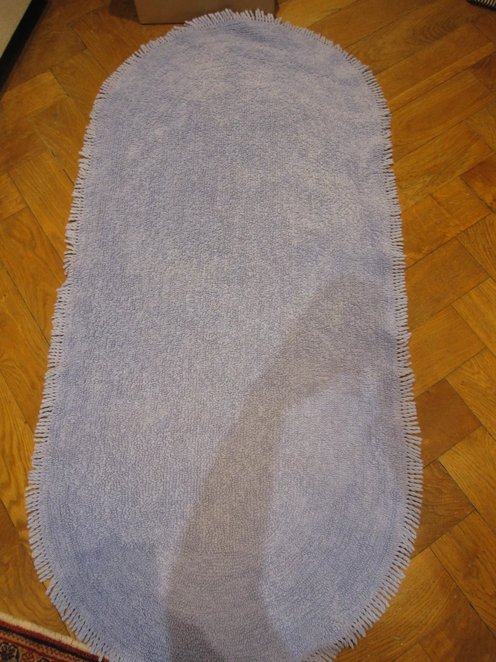 Badezimmer-Teppich zweiseitig "KLEINE WOLKE" h'blau, Gr. ca. 155 x 75 cm, f.NEU