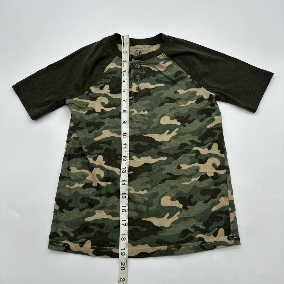 Jumping Beans Softest Tee T-Shirt Youth Boy Size 7 Camouflage Aop Green..#32831 - Image 4 of 4