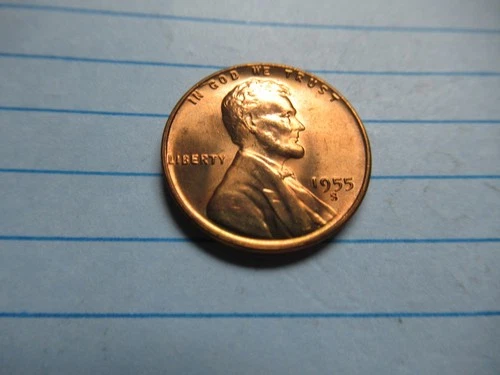 1955-S Lincoln Wheat Penny Cent GEM BU