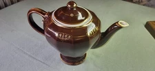 Antique Fraunfelter China Brown And Gold Teapot With Lid Number 470