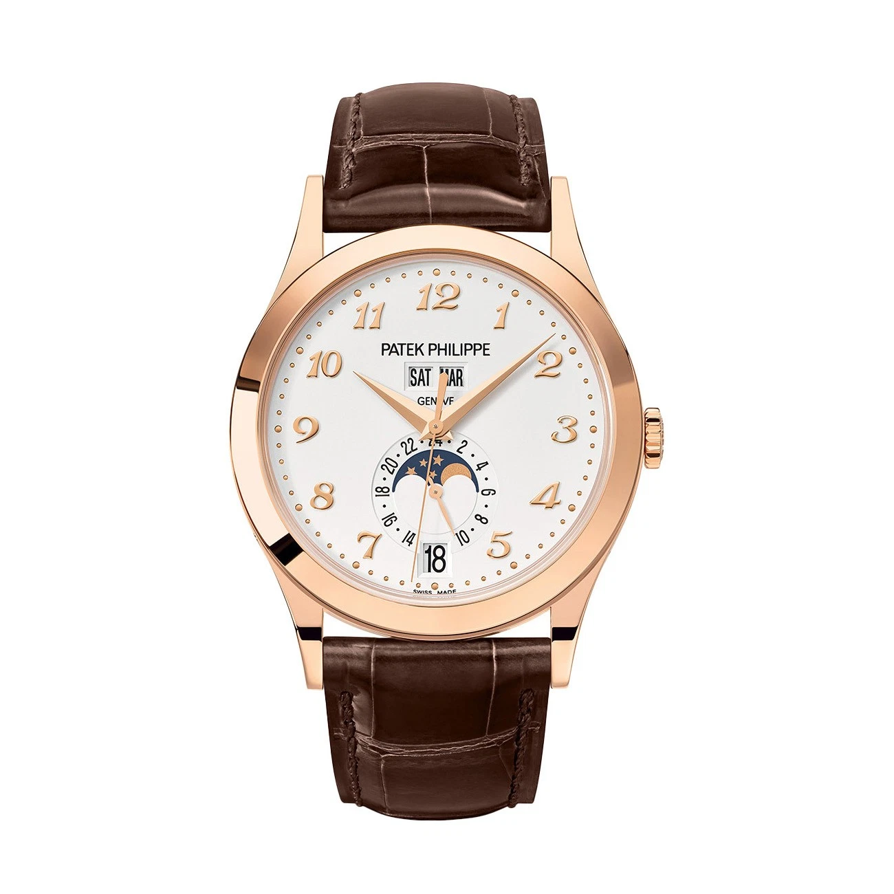 Patek Philippe — Patek Philippe Annual Calendar 5396R-012 White Dial Crocodile Strap - Complic...