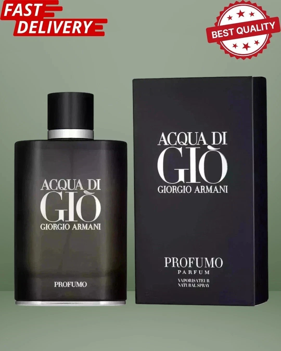 Black Giorgio Armani Aqua Di Gio Profumo Eau De Perfume 4.2oz
