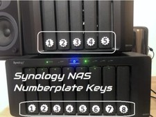 Synology NAS Numbered Drive Bay Keys X9 Type D5, D6, D8, D9, R6, or R8 trays