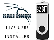 KALI LINUX BOOTABLE INSTALLER & LIVE USB #1 PEN TEST OS FULLY LOADED 32 BIT VER