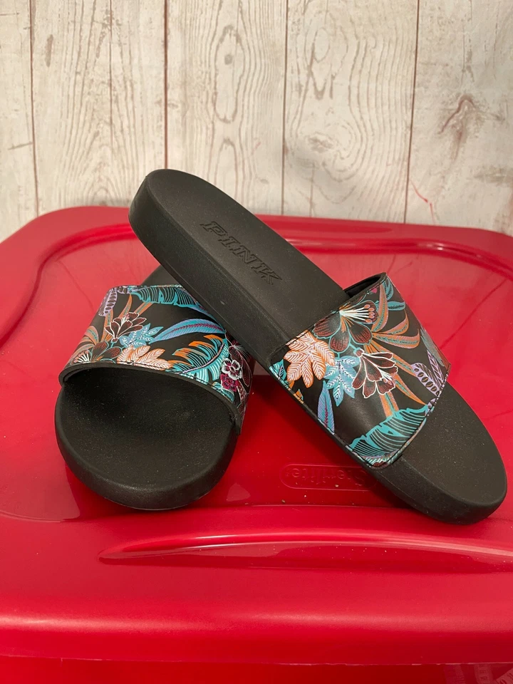 Victoria’s Secret Pink Slides Sandals Floral Multicolor - Изображение 4 из 4