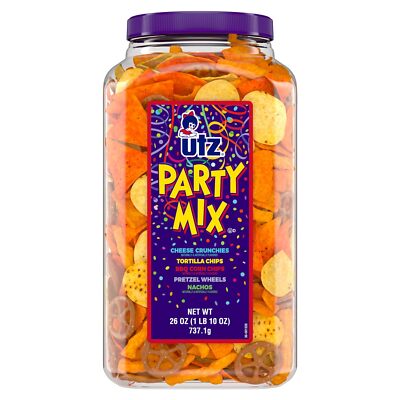 	26oz Party Mix Snack Corn & Nacho Tortillas Pretzels Corn Chips & Cheese Curl	