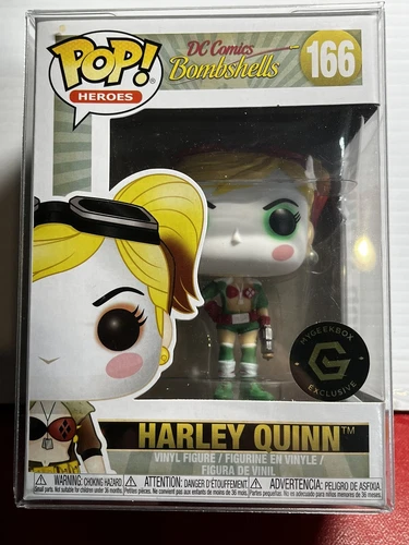 FUNKO POP #166 Harley Quinn DC Comics Free New Protector Mygeekbox Exclusive Mib