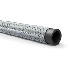 STAINLESS STEEL Over-Braided Rubber FUEL HOSE | Air, Oil, Fuel, Gas