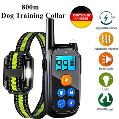 2600ft Remote Electric Pet Dog Training Collar Shock Anti Bark Rechargeable LCD!