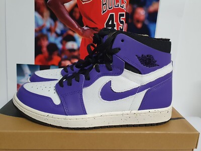 Nike Air Jordan 1 High Zoom CMFT Crater Purple UK 9,5 EUR 44,5 (CT0978 501)