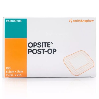 Smith & Nephew Opsite Post-Op Sterile Composite Dressing, 2½'' x 2'' - Box of 100
