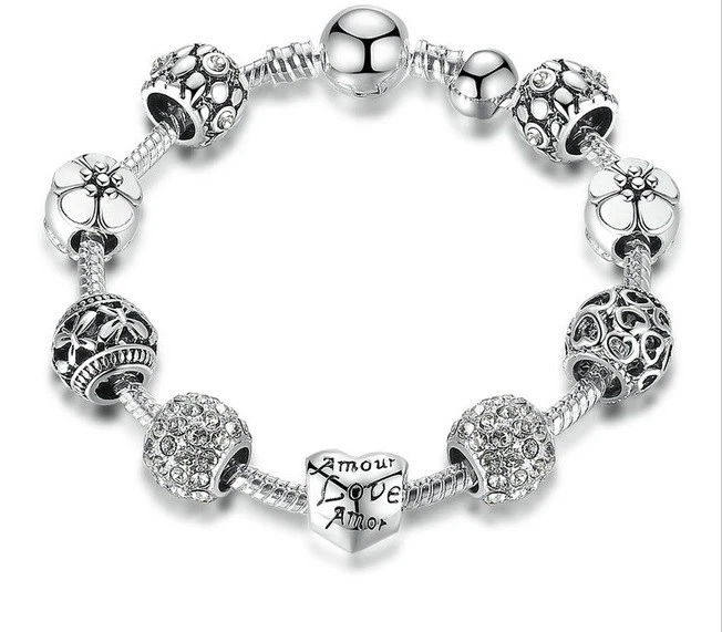 Elegantes Charm Armband Silber Geschenk Frau Freundin - Bild 3 von 4