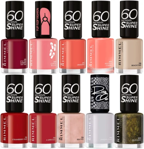 RIMMEL 60 SEC FLIP FLOP RITA ORA Nail Polish 8 ML CHOOSE