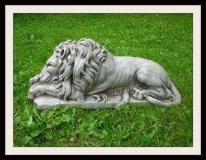 Concrete / Cement Mold 31" Lying down Lion Statue Latex rubber