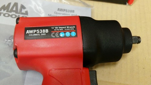 Mac Tools 3/8" Drive Impact Wrench Air Gun Twin Hammer (AWP538B) NEW - Picture 5 of 7