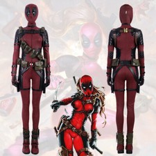 Lady Deadpool Jumpsuit Cosplay Costume Mask Wanda Wilson Suit Outfit Halloween