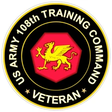 US Army 108th Training Command Veteran Bumper Sticker Military Vinyl Decal 5"