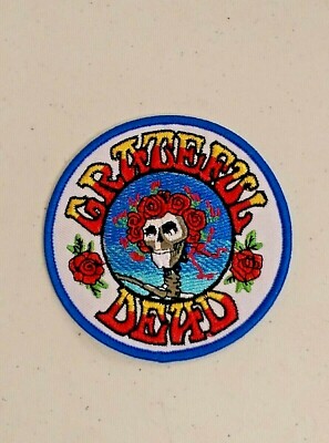 Grateful Dead BERTHA & ROSES 3-1/2'' iron on patch (W)