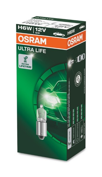 Osram H6W 12V 6W Bax9S Ultra Life 1St. Faltschachtel-image