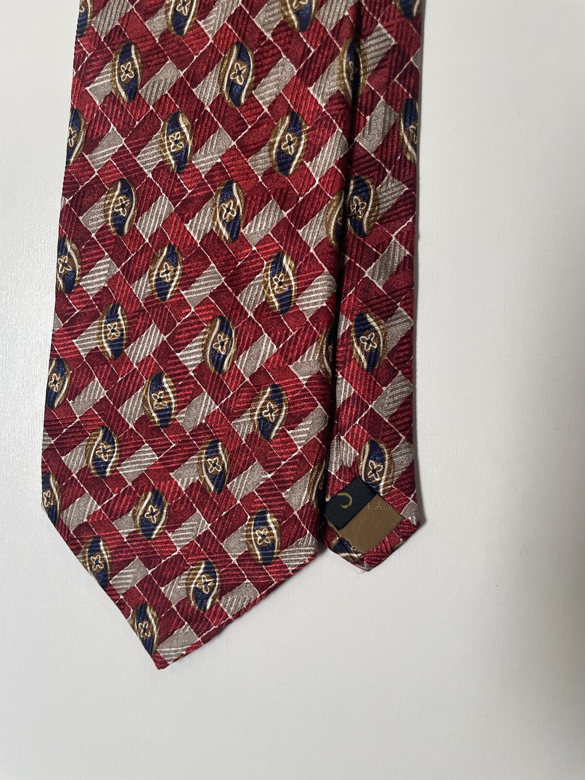 ROBERT TALBOTT STUDIO RED/TAN/BLACK  GEOMETRIC 10… - image 2