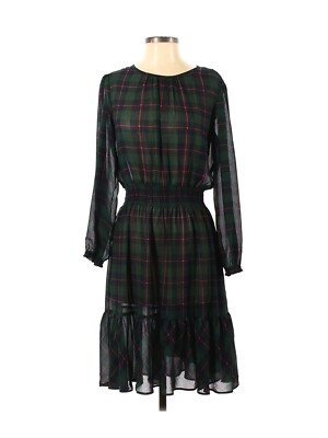 J. CREW GREEN PLAID DRESS PINK CHIFFON RUFFLE LONG-SLEEVE SMOCKED SHEER HOLIDAY | eBay J. CREW GREEN PLAID DRESS PINK CHIFFON RUFFLE LONG-SLEEVE SMOCKED SHEER HOLIDAY | eBay
