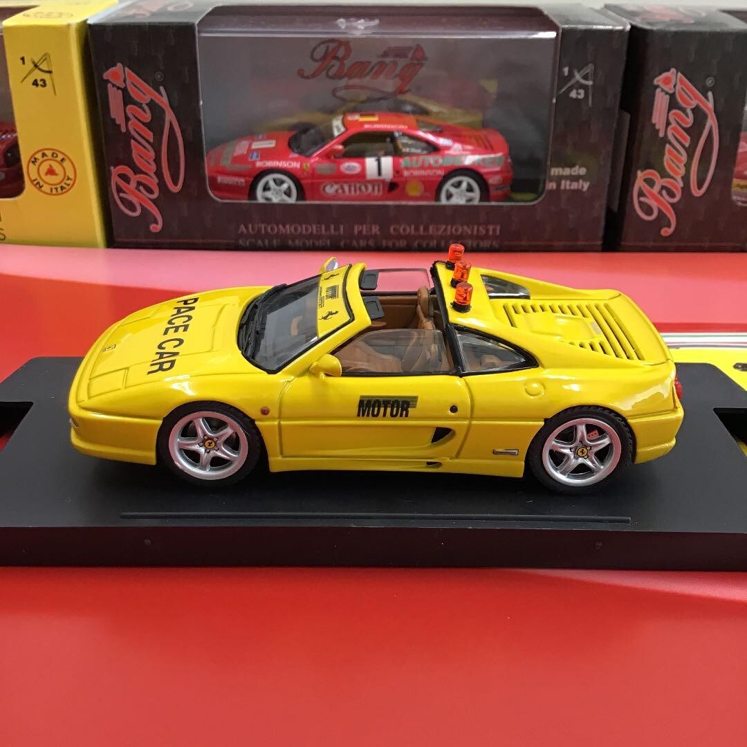 1/43 Bang Ferrari 355 GTS Pace Car Misano 1996 Yellow w/ Box