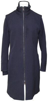 ジャケット・アウター Prada Sport Logo Long Hooded Coat PRADA SPORT Navy Black Coat Jacket Long Sleeve Zipper Stand Up
