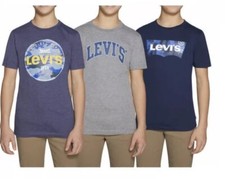 Levi's Youth Boys 3-Pack Crew Neck Short Sleeves Tees size S