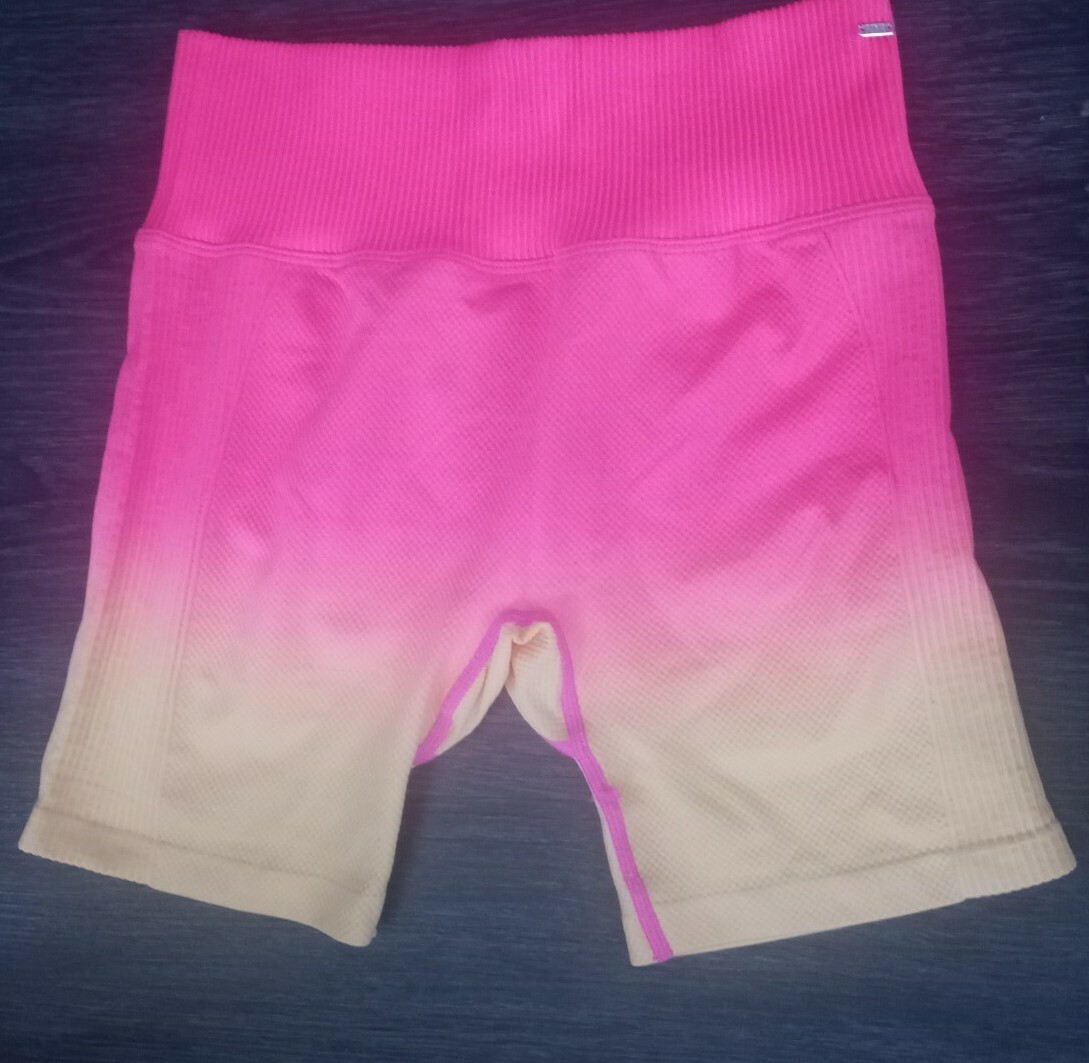 Vs pink seamless ribbed bike short medium Ombre new - Main Image