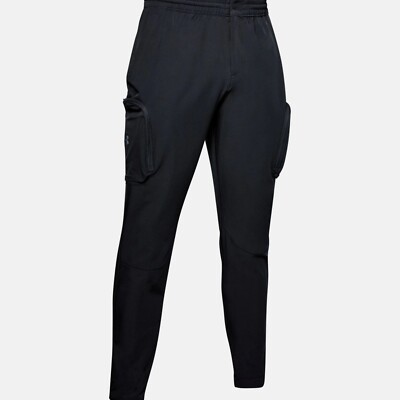 Under Armour Project Rock Woven Cargo Pants Black Size S (Rare - Main Image
