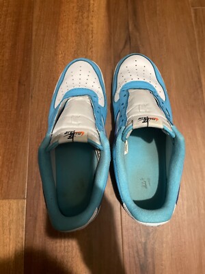 Nike Air Force 1's, 11.5, multicolor 2 blues 1 one white, used