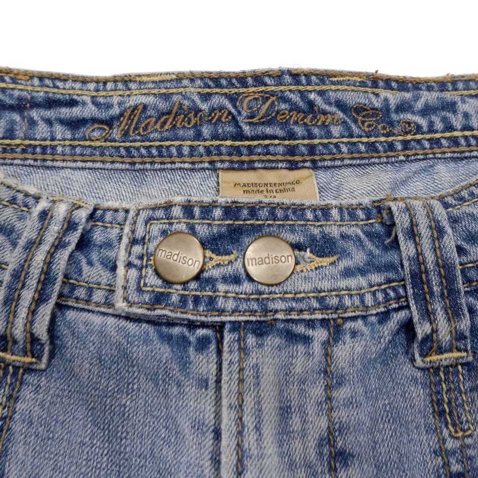 Madison Cropped Jeans Size 3/4 Juniors Distressed Blue Cotton Denim 29