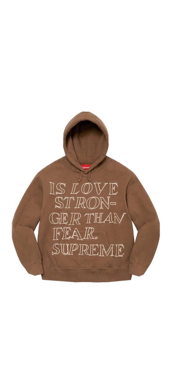 Supreme x CPFM SS23 Stronger Than Fear Hoodie Brown - Sz L *SHIPS