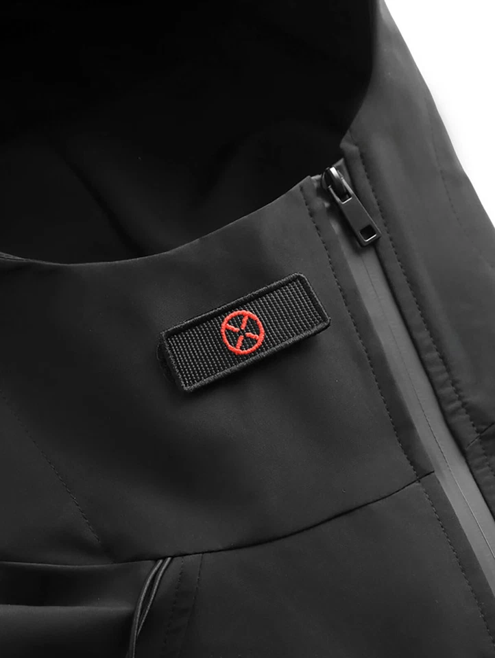 Niepce Men's Techwear Hooded Jacket Streetwear Windbreaker Tactical Utility Coat - Image 3 of 4