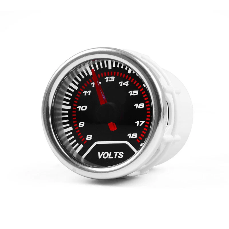 2"52mm 12V Coche Barco 8-16V Voltímetro Voltímetro Medidor de Voltaje Pieza LED Foto 4 de 4