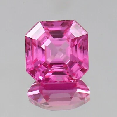 AAA 9.50 CT Natürlich Makellos Ceylon Rosa Saphir Asscher Schnitt Lose Edelstein - Bild 1 von 4