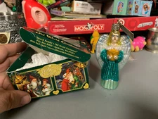 Merck Family Old World Christmas Ornament Signing Angel