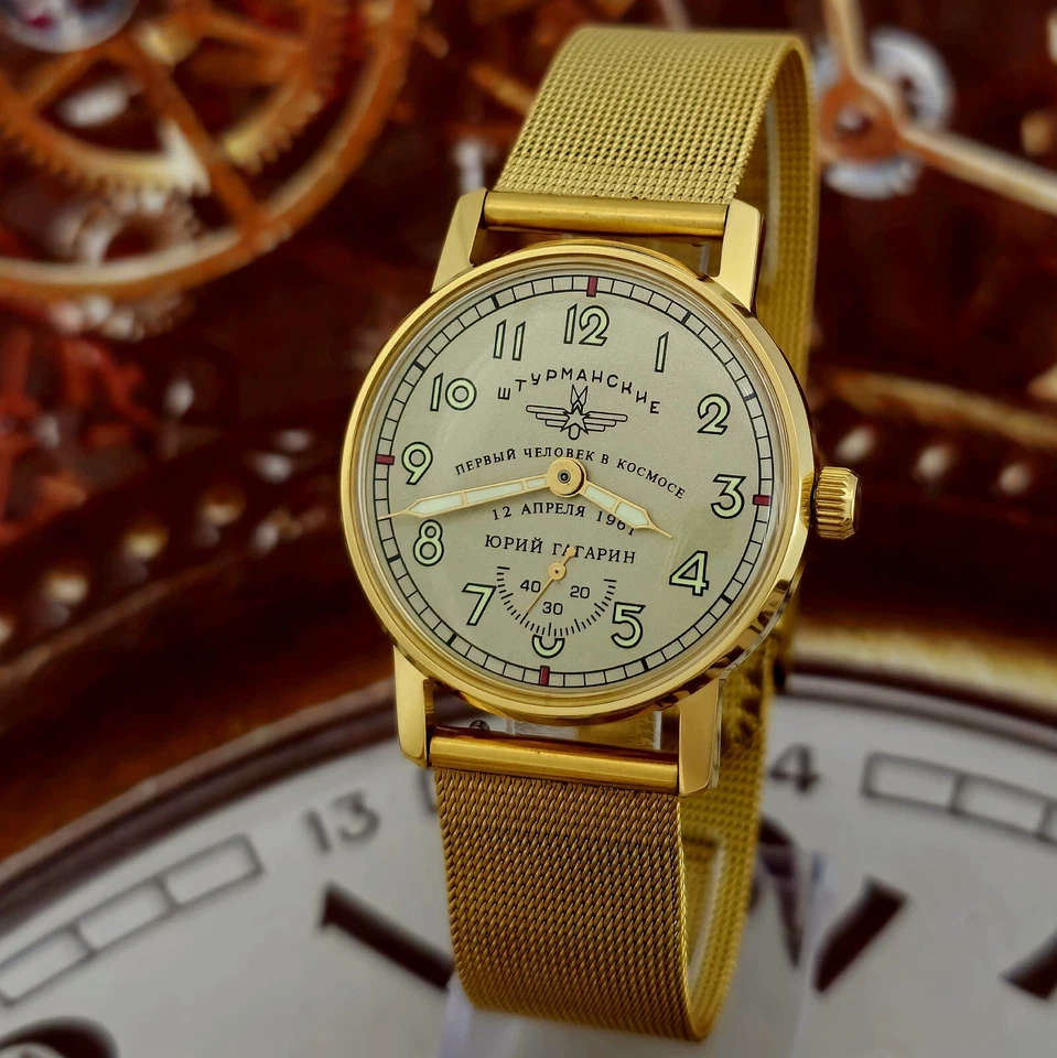 Reloj Pulsera Mecánico Soviético Vintage Sturmanskie 2602 URSS Yuri Gagarin Foto 4 de 4