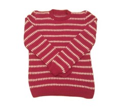 Knit Striped Pink Sweater Girls Crochet Wool Jumper Fall Winter Boys Cardigan