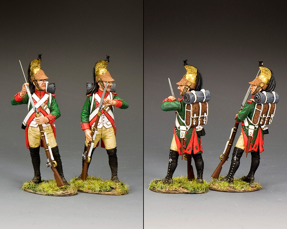 Figurines King & Country NA495 de Dragons à pied en train de recharger pour diorama