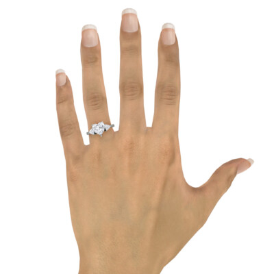 Diamond Engagement Ring VS1 D 4.58 Ctw Lab-created 14k White Gold IGI Best Price