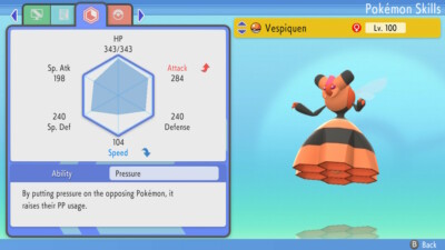 Pokemon Brilliant Diamond Shining Pearl BDSP - Shiny 6IV Max EV Vespiquen