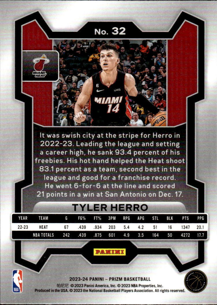 2023-24 Panini Prizm Tyler Herro #32 | eBay