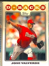  TOPPS 2008 Jose Valverde Arizona Diamondbacks Signed Free Agent