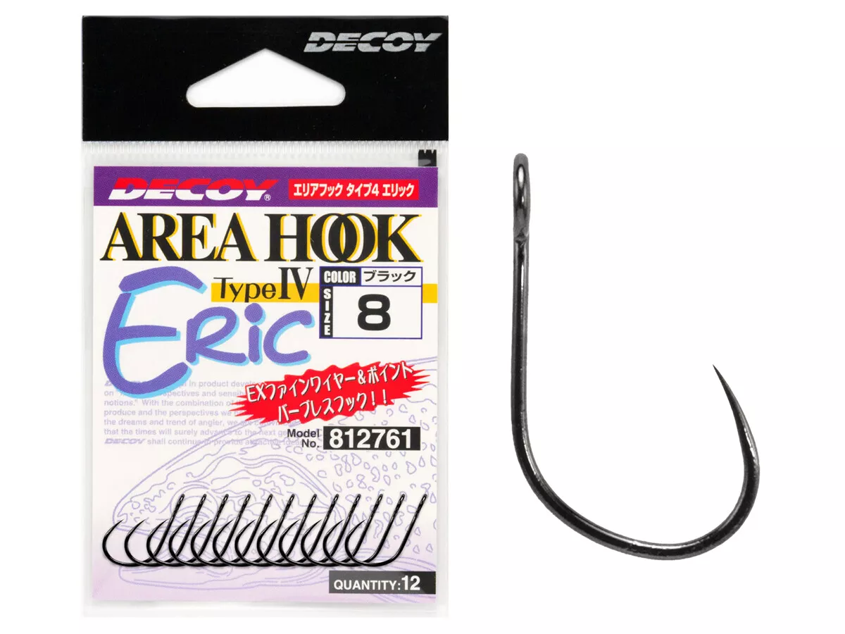 Decoy AH-4 Area Hook Type IV Eric NS Black 12pcs Hooks for Lures