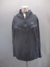 NIKE Size L Womens Black Cotton Full Zip Stand Collar Pocket Athletic Jacket 651