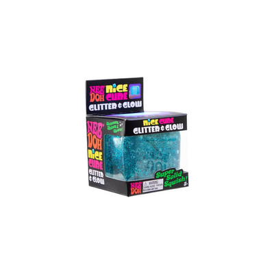 Schylling NeeDoh Nice Cube Choose Color Blue Pink Purple Glitter & Glow NEW
